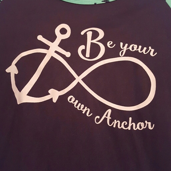 "BE YOUR OWN ANCHOR" baseball tee - Picture 2 of 2