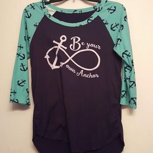 "BE YOUR OWN ANCHOR" baseball tee