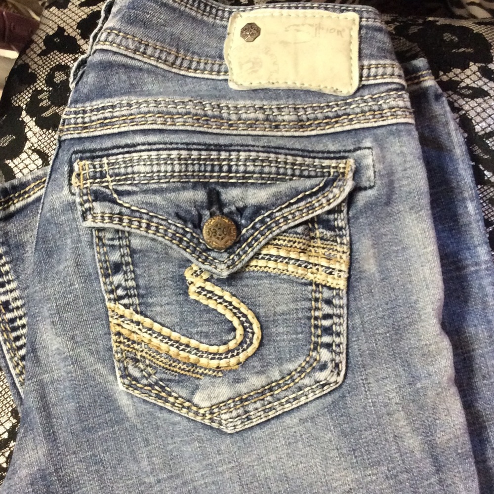 Silver Suki flap jeans