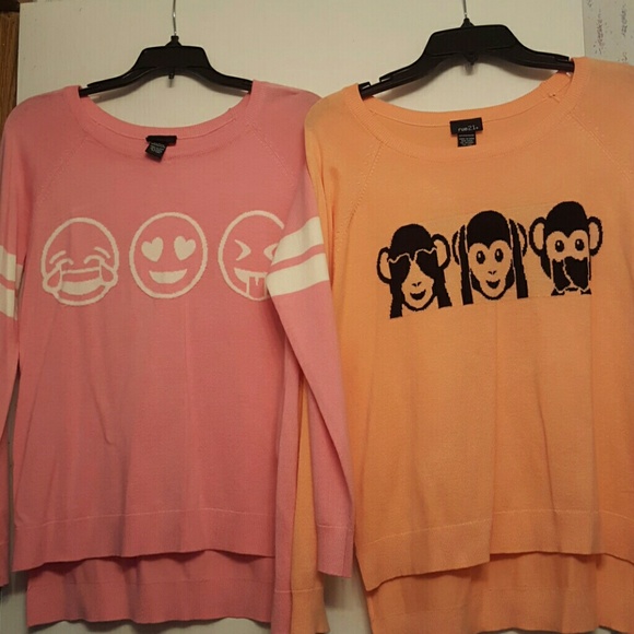 "EMOJI  &  MONKEY" Sweaters. - Picture 1 of 4
