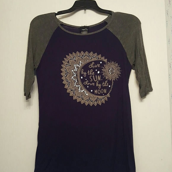 "LIVE, SUN, MOON" baseball tee - Picture 1 of 2