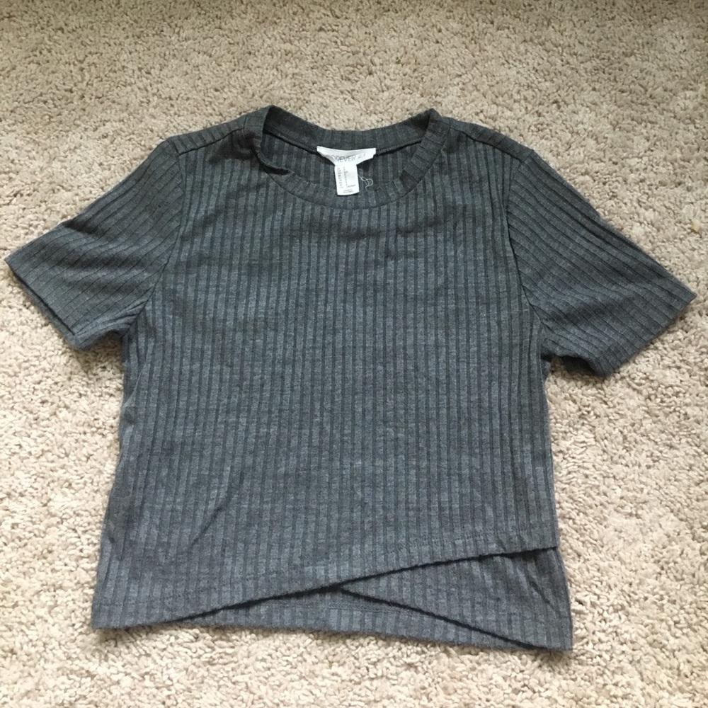 Grey Crop Top