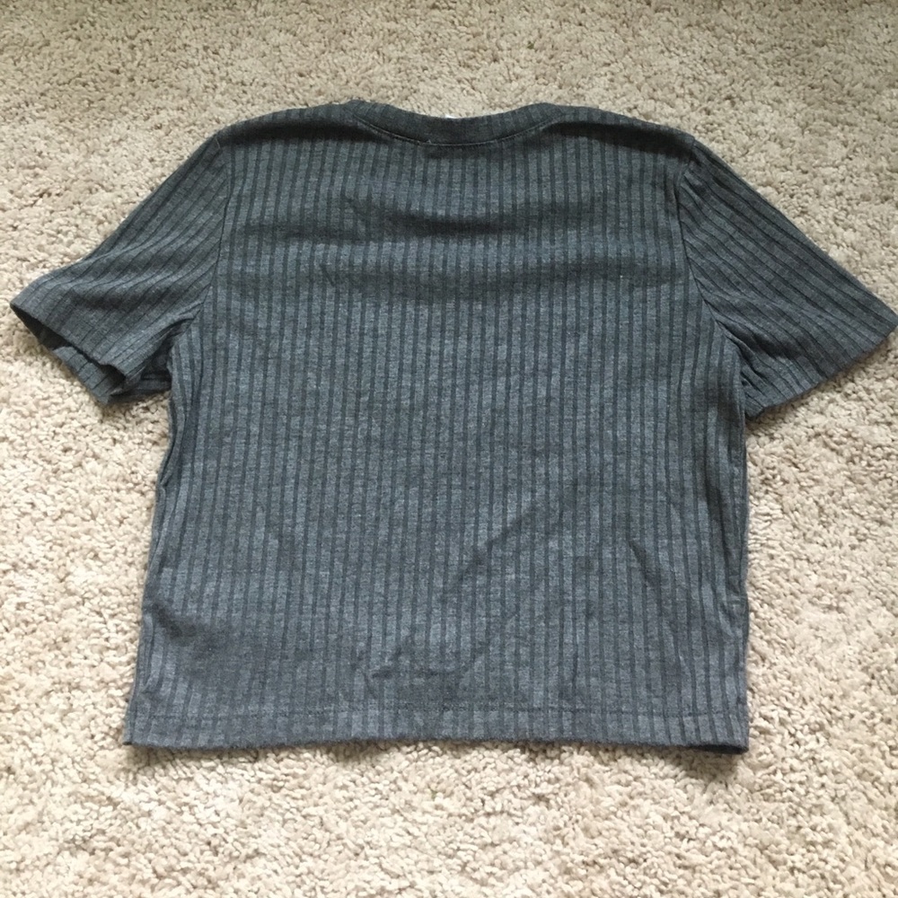 Grey Crop Top - Picture 2 of 3