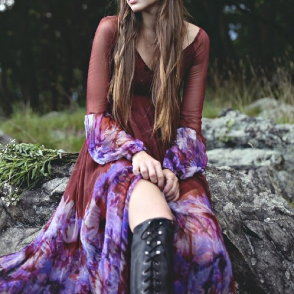 Rare Free People Dazed Dreamer Maxi - Picture 2 of 6