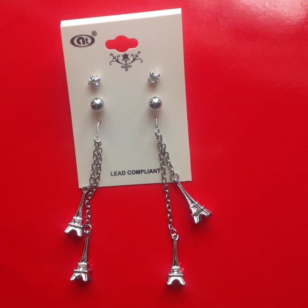 New three pair of earrings