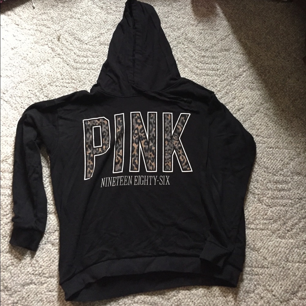 PINK black sweatshirt