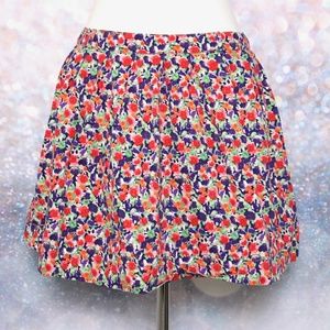 Delia's Red Purple Floral Mini Skirt