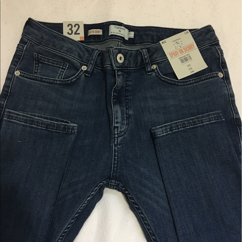 Topman Men's Spray on Skinny denim jeans