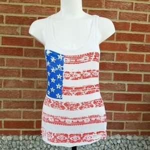 Cute American Flag 4th of July Tanktop