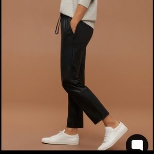 Aritzia Leather Joggers