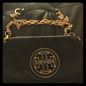 Tory Burch Shoulder bag , black with gold chain