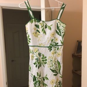 Loft Green and Yellow lined sundress ☀️