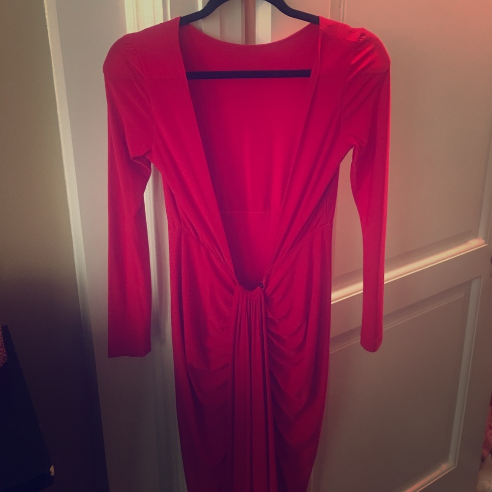 Beautiful ladies cherry red backless gown