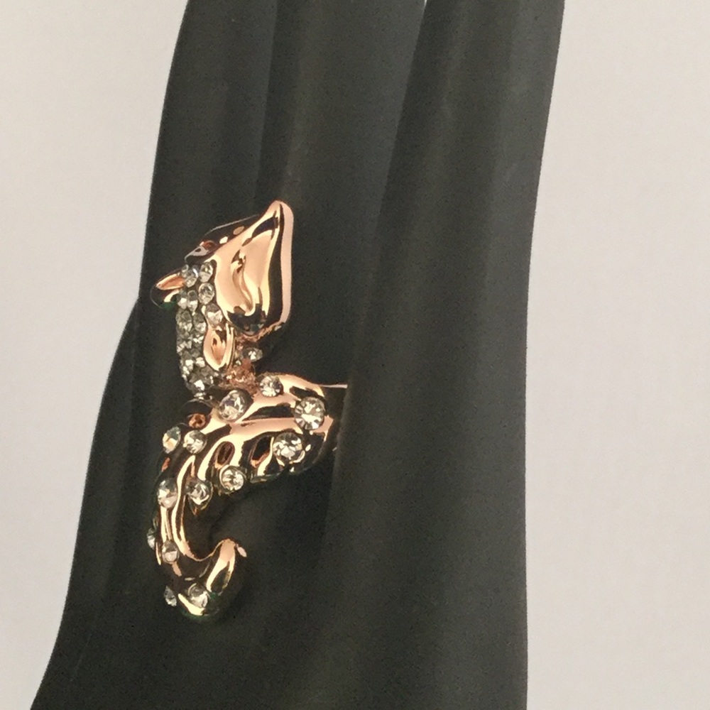 Rose gold fox Ring