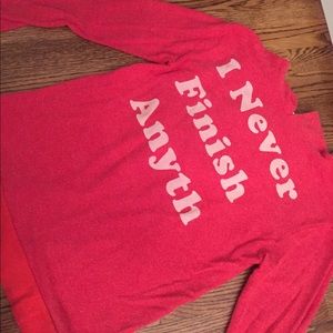 "I Never Finish Anyth-" WILDFOX Sweatshirt