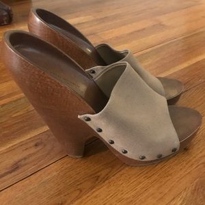 Stella McCartney wooden wedge sandal