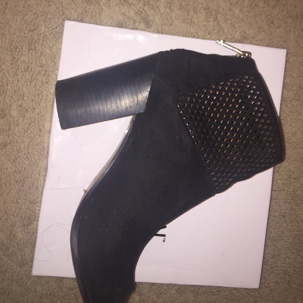 Black Peep Toe Booties!!!!