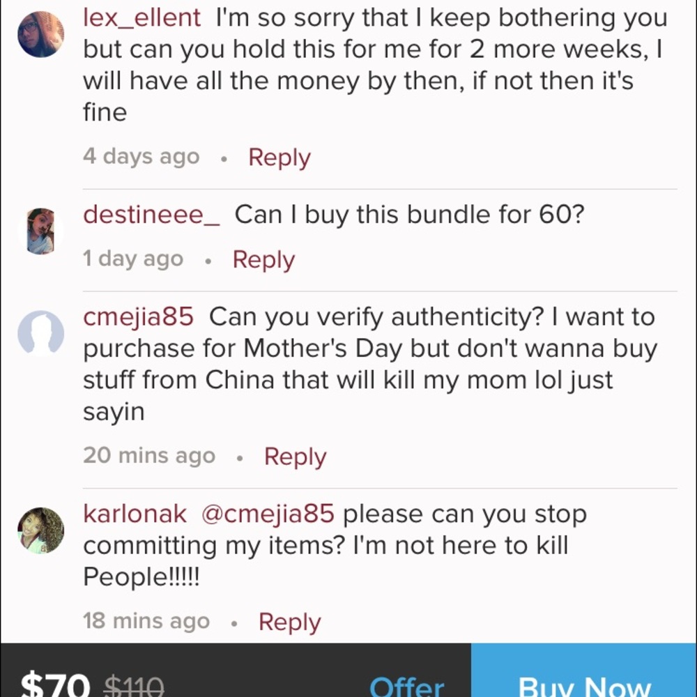 Don't buy from her