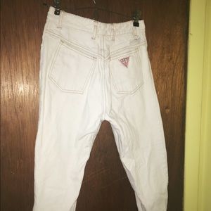Vintage high waist white guess jeans