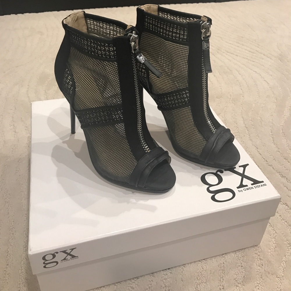 Gwen Stefani peep toe ankle boots