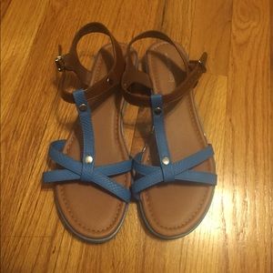 Blue sandals