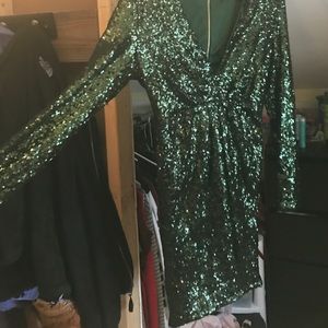 Green sequin dress !!!!!! Love it