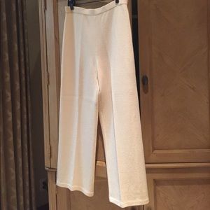 St. John Santana knit off white pants