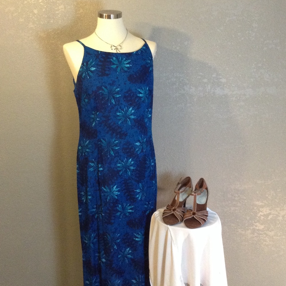 All that Jazz floral blue maxi dress size 11/12