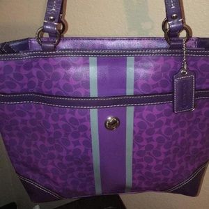 Purple coach bag in great condition