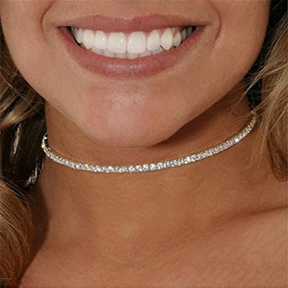 5☆ Rated! Crystal Rhinestone Choker ☆ Rave time!