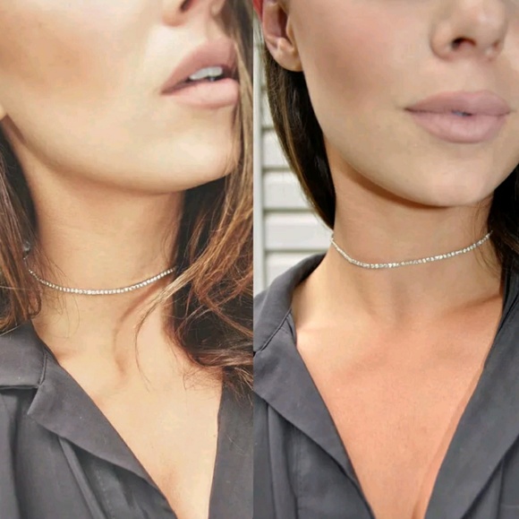 5☆ Rated! Crystal Rhinestone Choker ☆ Rave time! - Picture 3 of 6