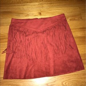 Velvet Fringe Skirt