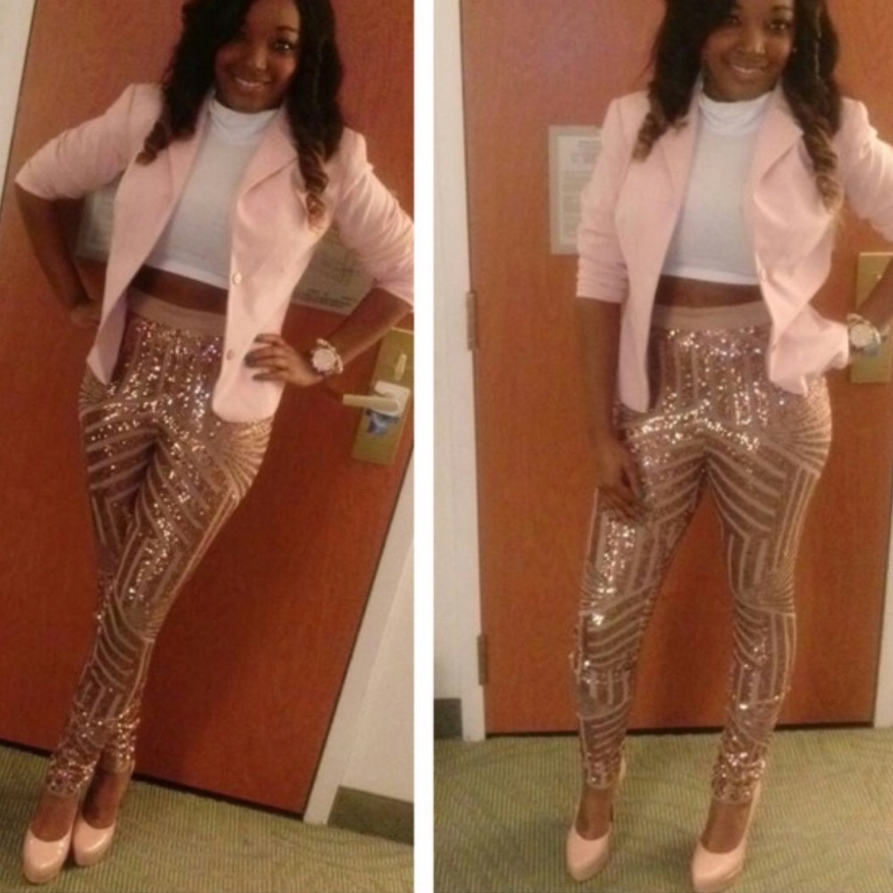 Bcbg sequin leggings