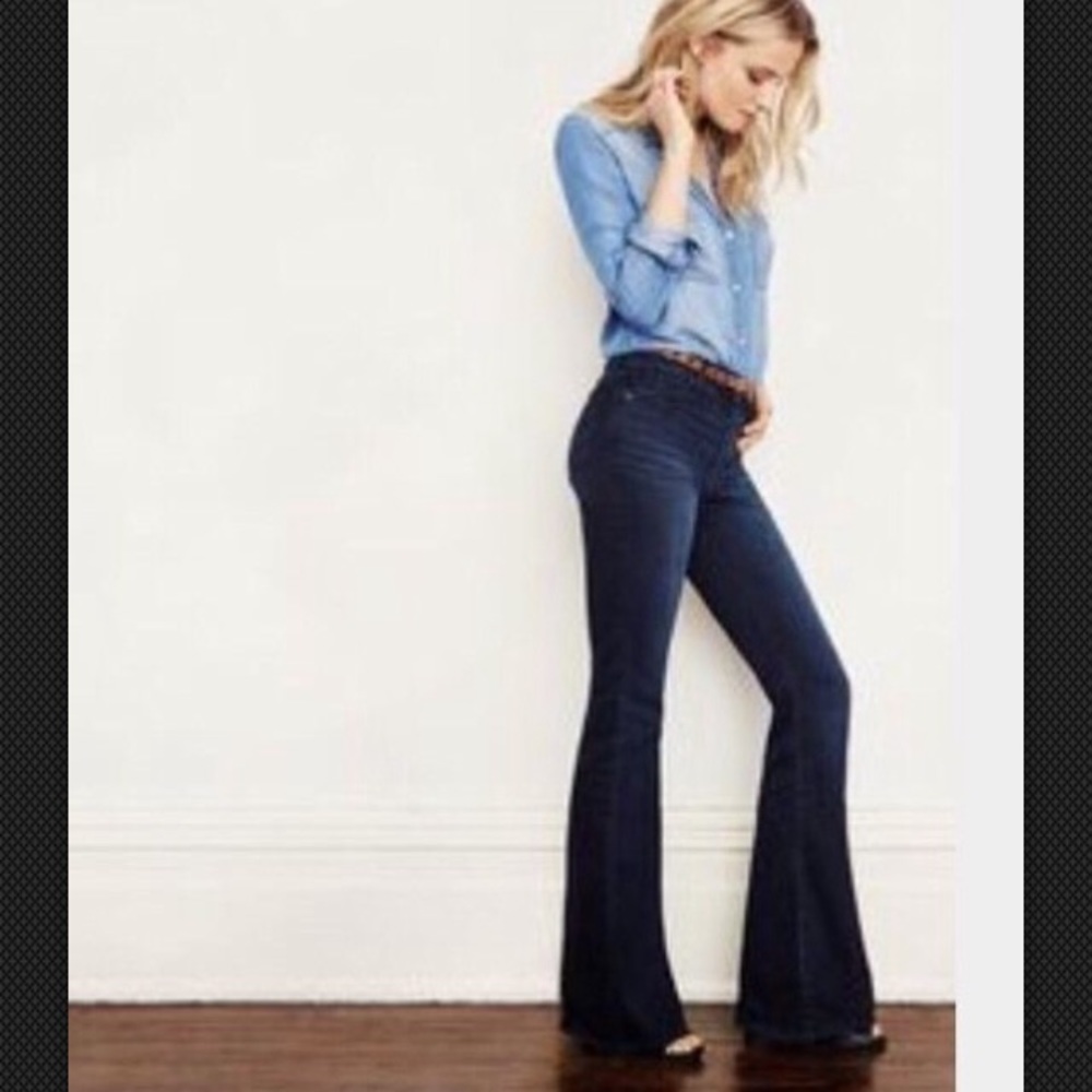 Abercrombie and fitch high waisted jeans flared