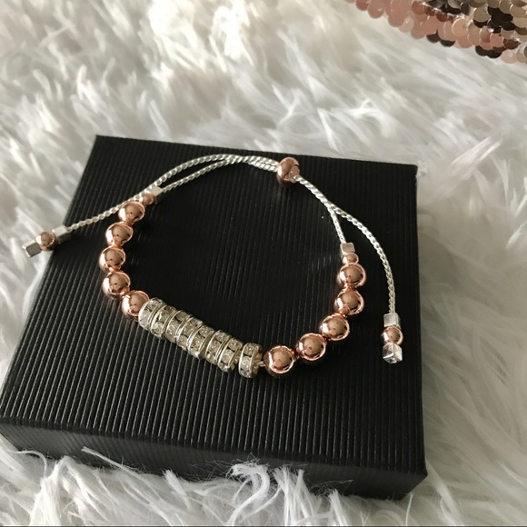 •Rosey Rondelle• Crystal Bracelet - Picture 2 of 3