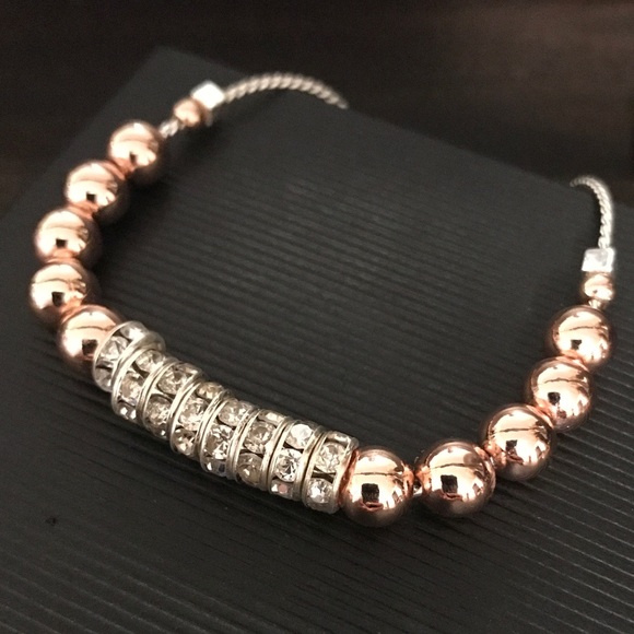 •Rosey Rondelle• Crystal Bracelet - Picture 3 of 3