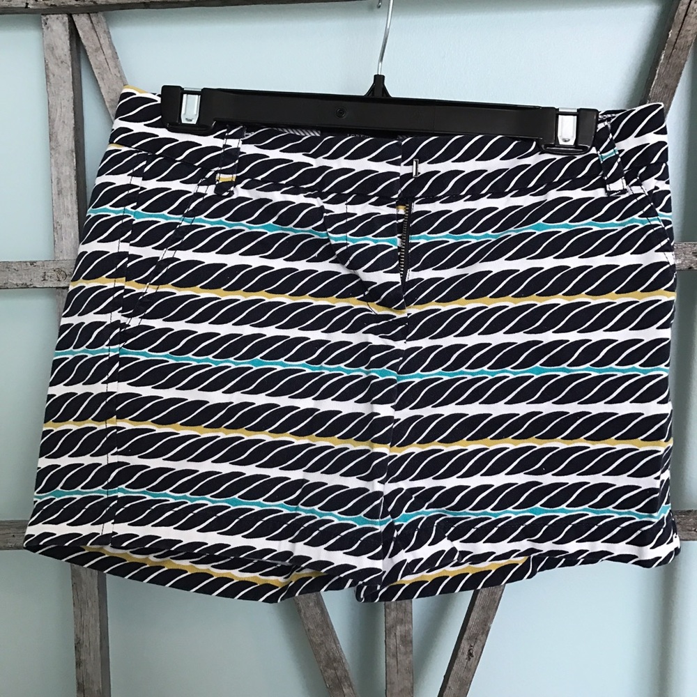 J. Crew Patterned Chino Shorts NWOT Size 2