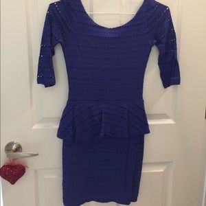 Eight Sixty cobalt blue bodycon dress XS