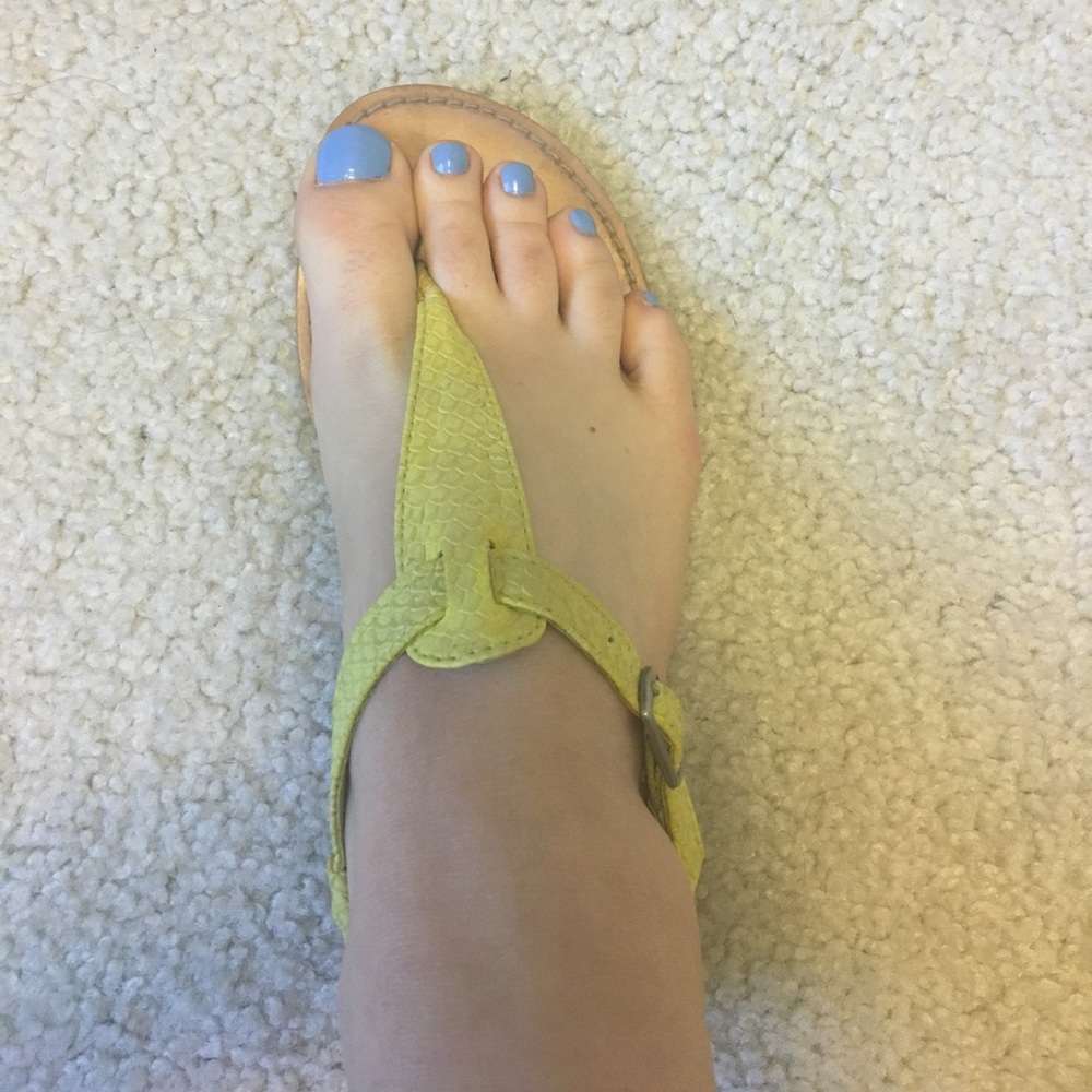 Yellow sandals