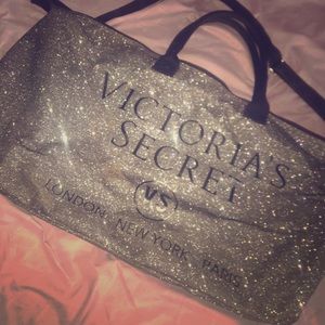 Huge sparkly Victoria's Secret duffle bag