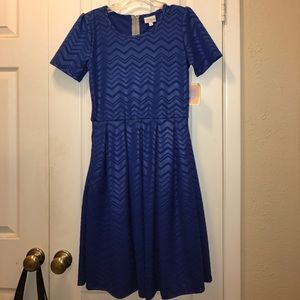 NWT Small Lularoe Amelia Blue Chevron S