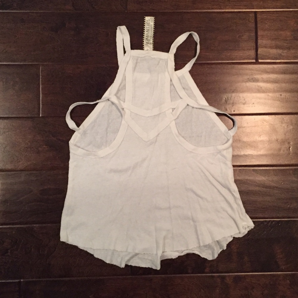Free People Criss Cross Back White Tank Top - Picture 4 of 6