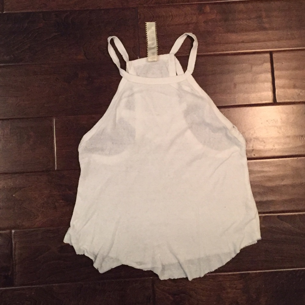 Free People Criss Cross Back White Tank Top - Picture 3 of 6