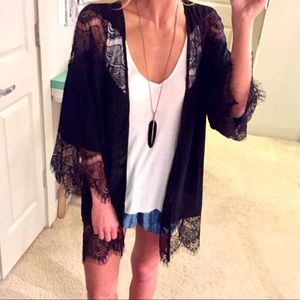 Lace kimono