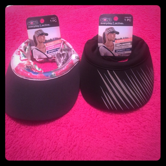 scunci Accessories Scunchi Sporty Visor Headwrap Reflective Detail