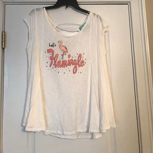 Judith March "Let's Flamingle" swing top! Size L