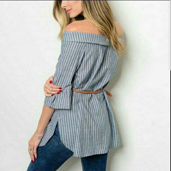 1M (LEFT) Off the shoulder belted top . - Picture 2 of 4