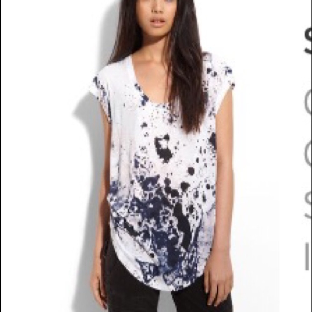 Leith Brand print drape tee size  M