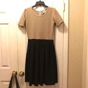Lularoe Amelia Khaki and Black S - Worn Once