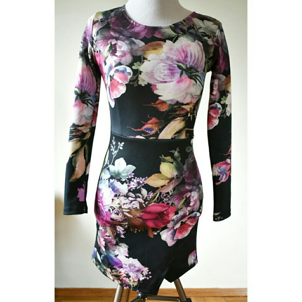 Aqua floral dress